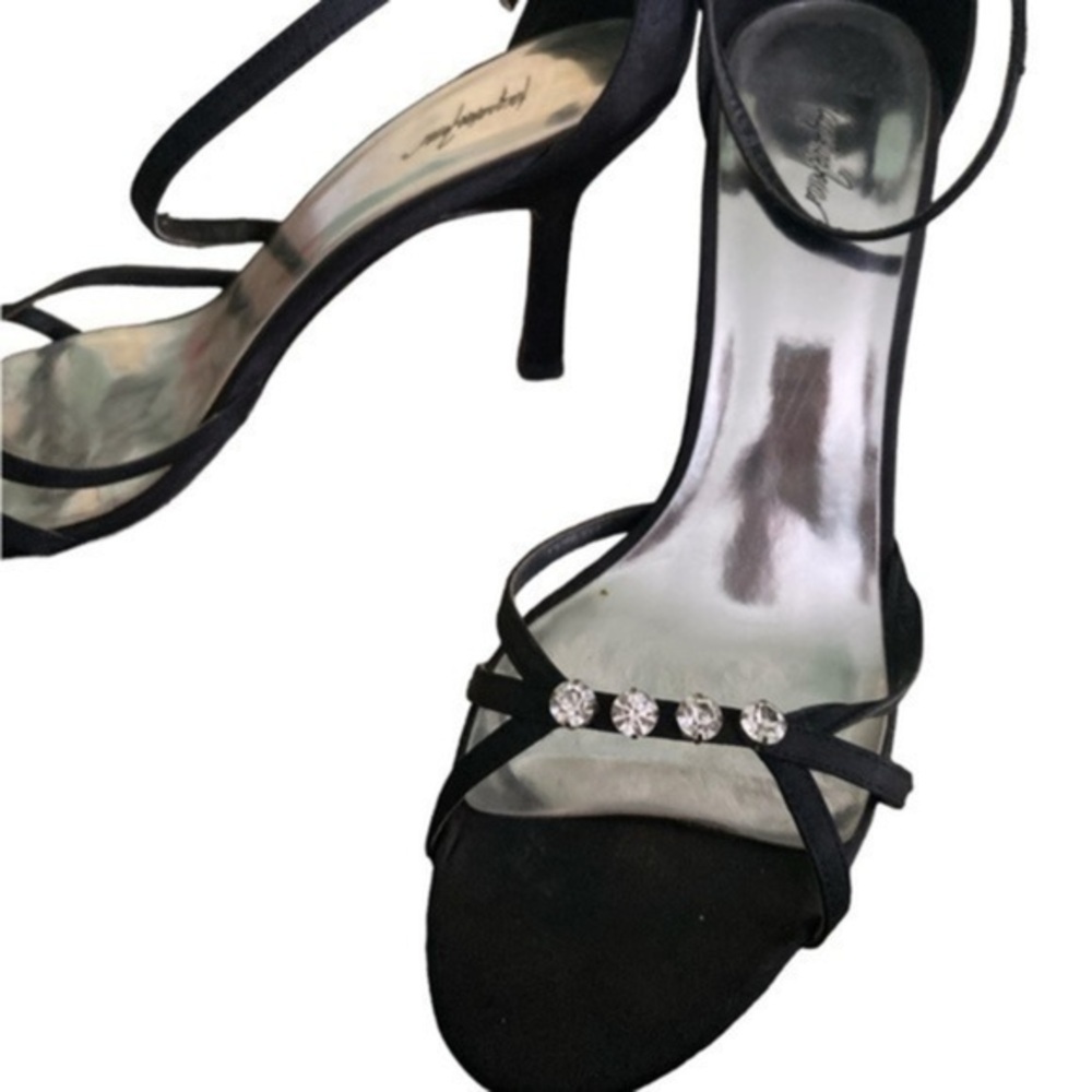 Jacqueline Ferrar Black Stiletto with Diamonds|| size 9.5